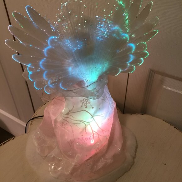 12" Target Fiber Optic Angel TREE TOPPER Color Changing Wings BEAUTIFUL & CLEAN! - Picture 5 of 12